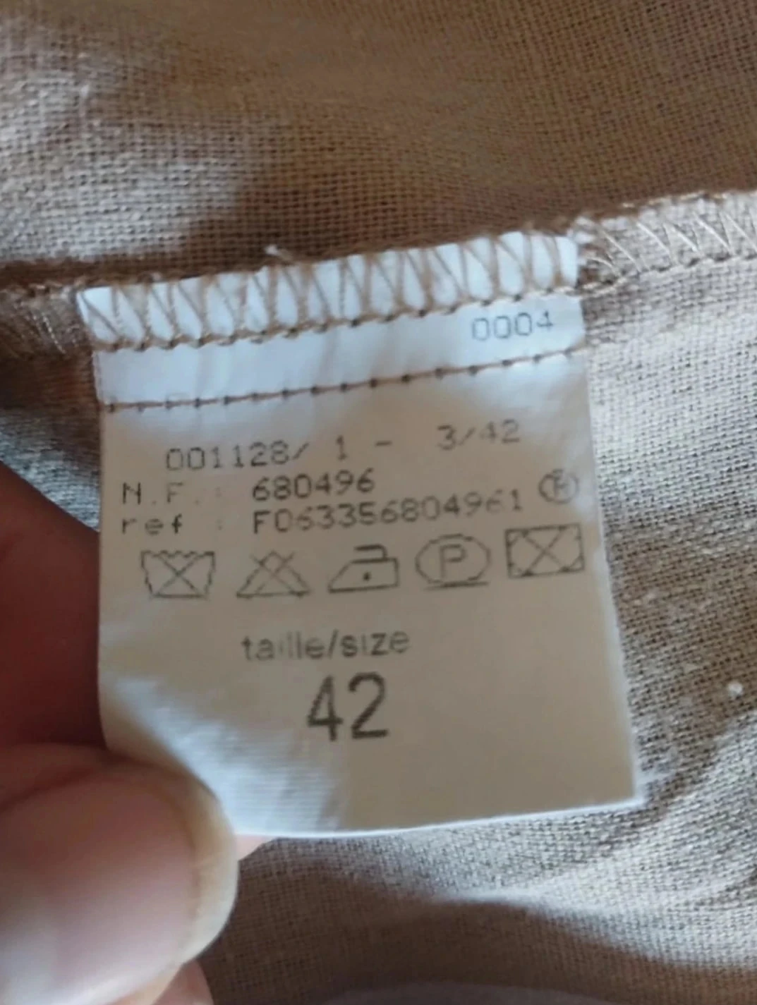 Veste marrom claro, Richard patrick, viscose/linho, T42 – photo 6